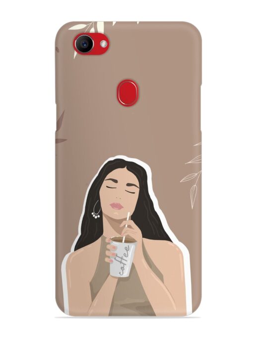 Girl With Coffee Snap Case for Oppo F7 Zapvi