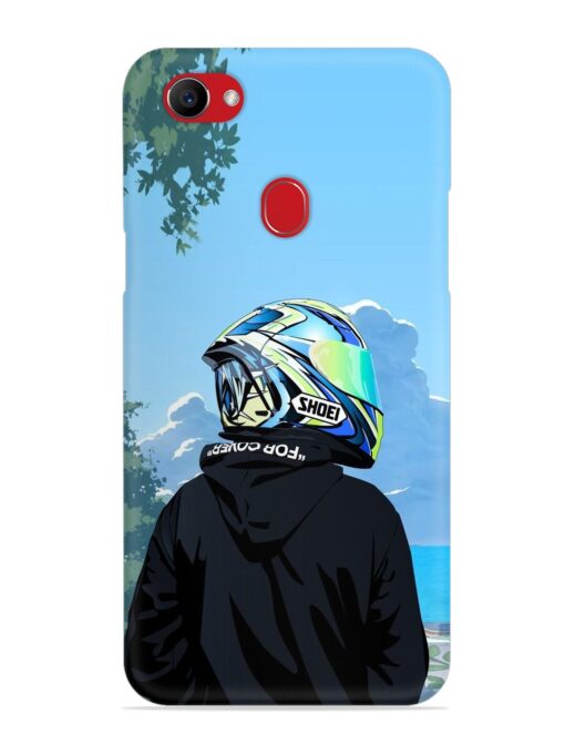 Rider With Helmet Snap Case for Oppo F7 Zapvi