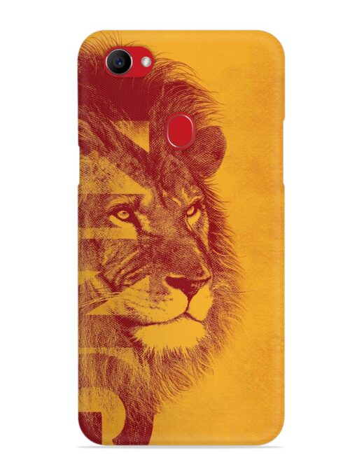 Gold Lion Crown Art Snap Case for Oppo F7 Zapvi