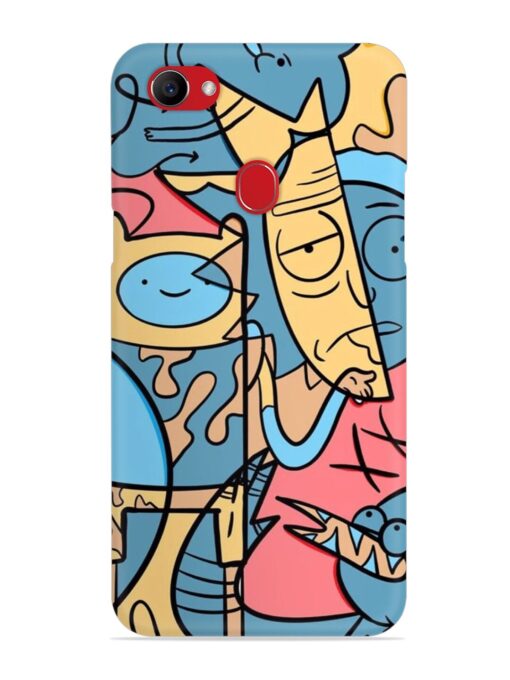 Silly Face Doodle Snap Case for Oppo F7 Zapvi