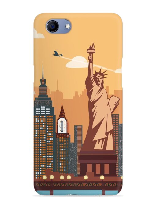 New York Statue Of Liberty Architectural Scenery Snap Case for Oppo F7 Youth Zapvi