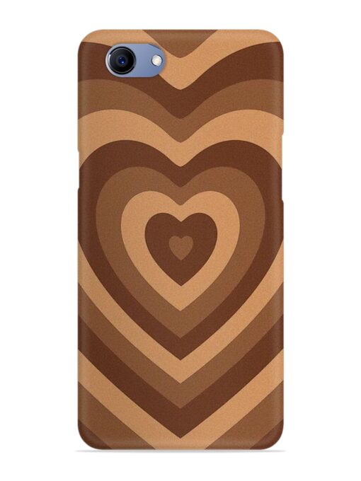 Brown Heart Snap Case for Oppo F7 Youth Zapvi