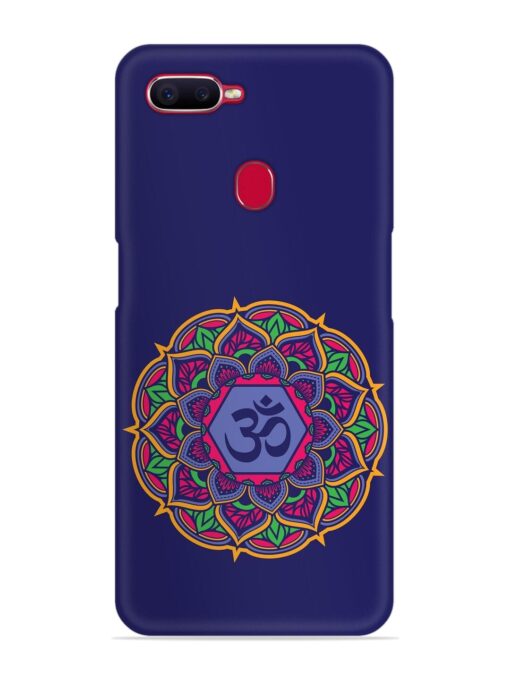 Om Mandala Art Blue Snap Case for Oppo F9 Pro Zapvi