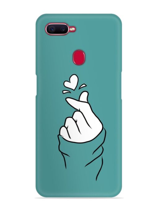 Korean Heart Sign Art Snap Case for Oppo F9 Pro Zapvi