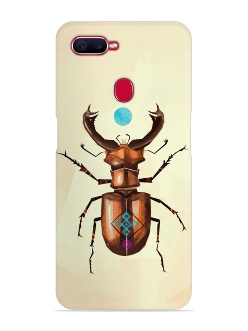 Stag Beetle Vector Snap Case for Oppo F9 Pro Zapvi