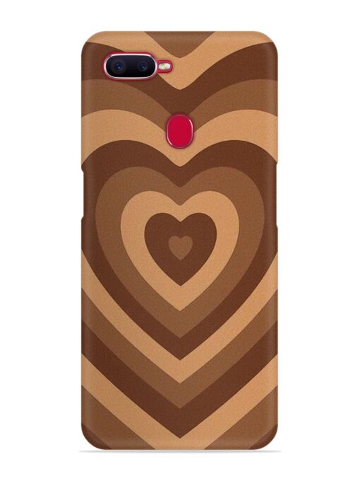 Brown Heart Snap Case for Oppo F9 Pro Zapvi