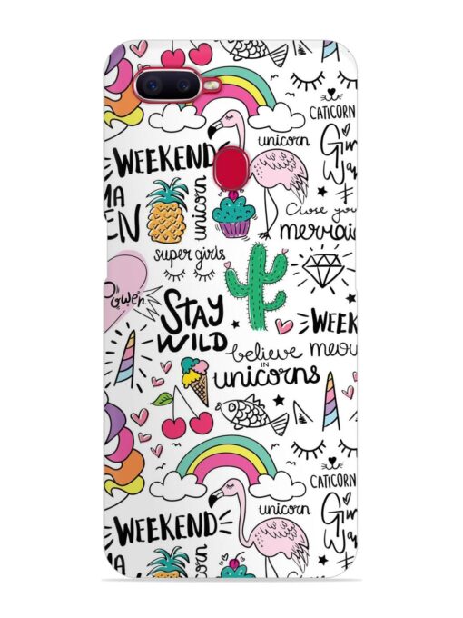 Unicorn Ice Cream Snap Case for Oppo F9 Pro Zapvi