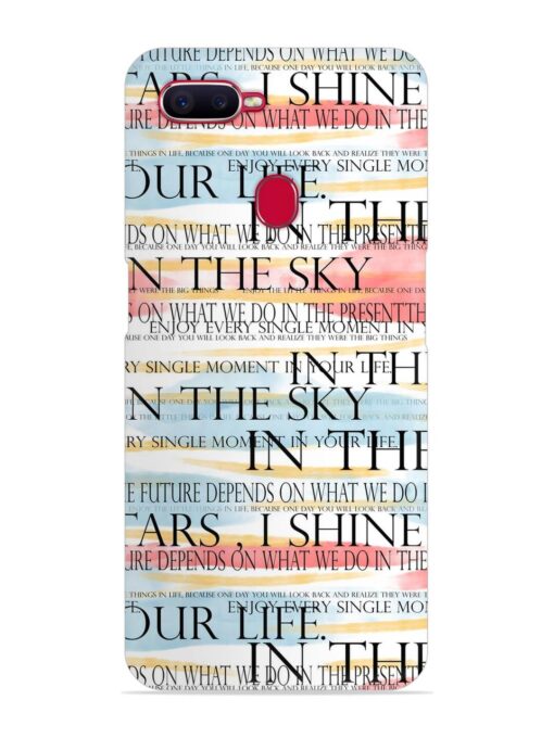 Seamless Slogans Pattern Snap Case for Oppo F9 Pro Zapvi