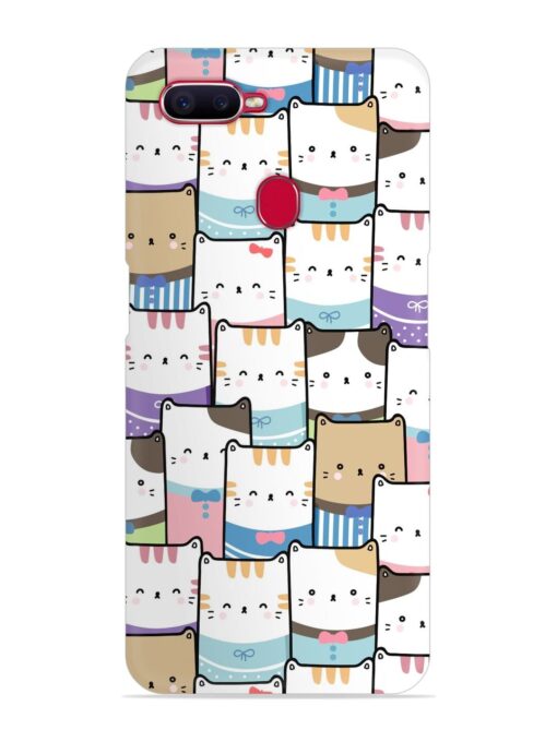 Cute Adorable Cat Snap Case for Oppo F9 Pro Zapvi