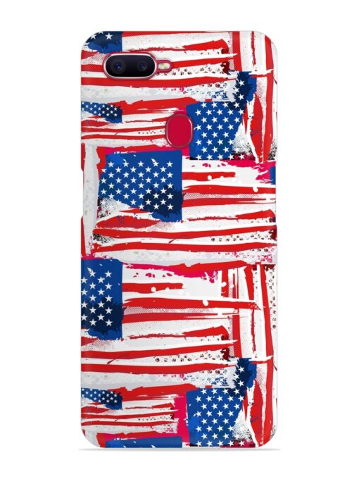 Usa Flag Seamless Snap Case for Oppo F9 Pro Zapvi