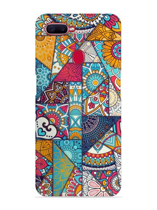 Patchwork Pattern Vintage Snap Case for Oppo F9 Pro Zapvi