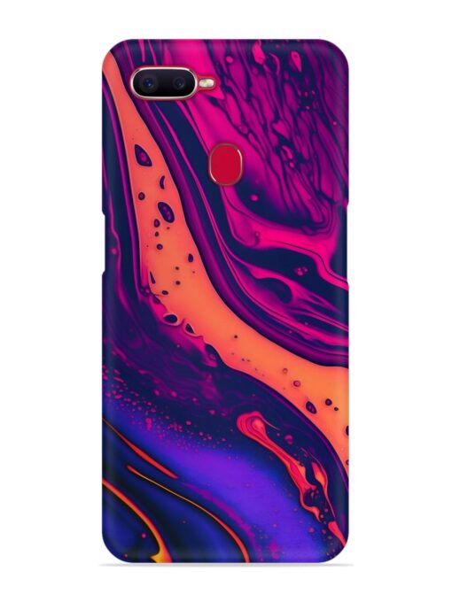 Fluid Blue Pink Art Snap Case for Oppo F9 Pro Zapvi