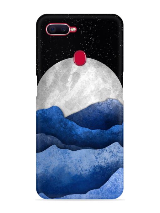 Full Moon Mountain Vector Snap Case for Oppo F9 Pro Zapvi