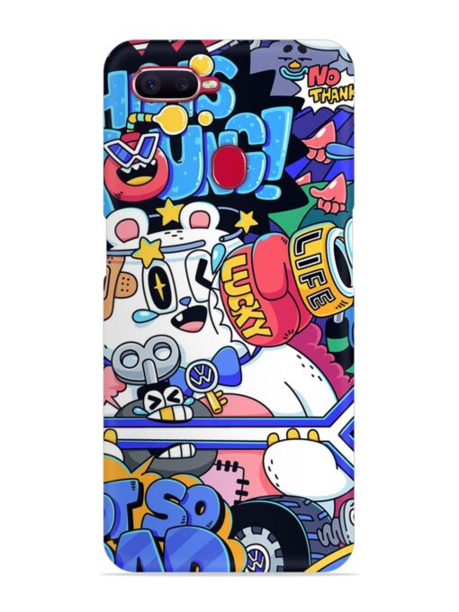 Universal Doodle Snap Case for Oppo F9 Pro Zapvi