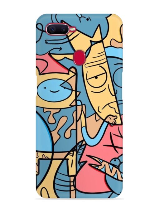 Silly Face Doodle Snap Case for Oppo F9 Pro Zapvi