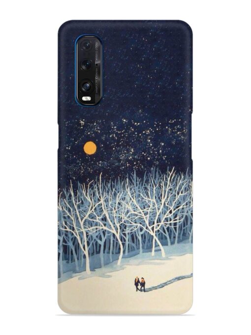 Full Moon Snowshoe Tour Snap Case for Oppo Find X2 Zapvi