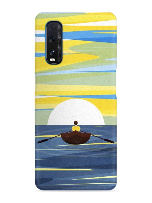 Rowing Person Ferry Paddle Snap Case for Oppo Find X2 Zapvi