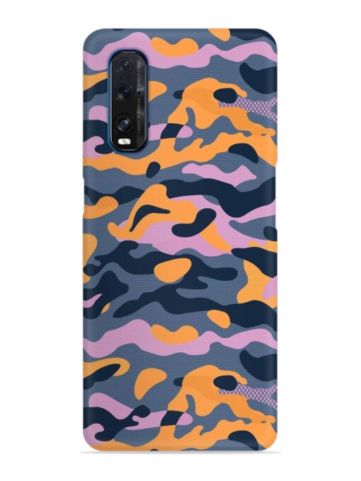 Camouflage Army Military English Orange Art Snap Case for Oppo Find X2 Zapvi