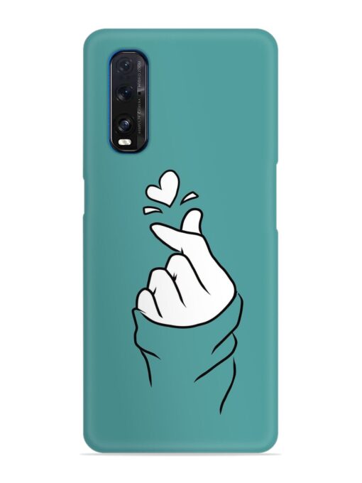 Korean Heart Sign Art Snap Case for Oppo Find X2 Zapvi