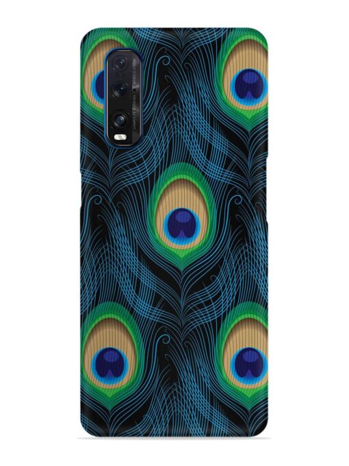 Seamless Pattern Peacock Snap Case for Oppo Find X2 Zapvi