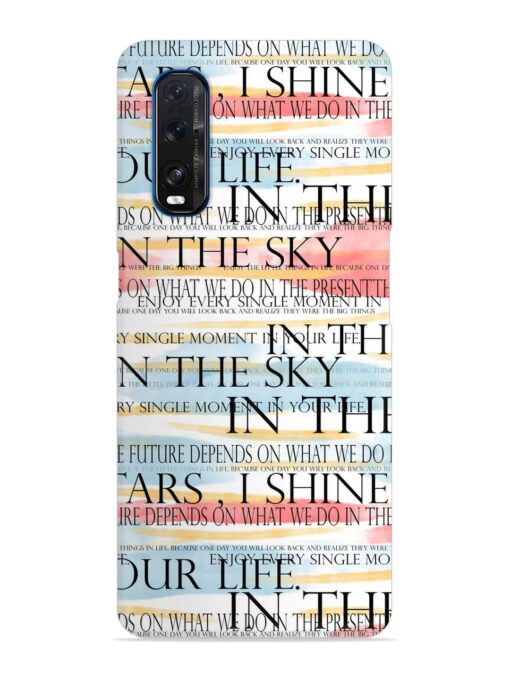 Seamless Slogans Pattern Snap Case for Oppo Find X2 Zapvi