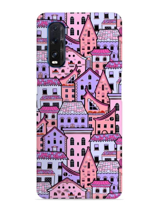 Seamless Pattern Houses Snap Case for Oppo Find X2 Zapvi