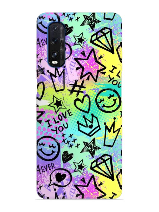 Bright Seamless Pattern Snap Case for Oppo Find X2 Zapvi