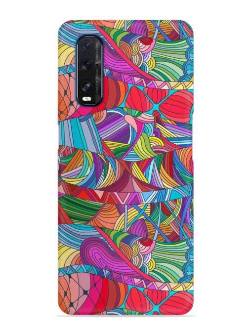 Seamless Patterns Hand Drawn Snap Case for Oppo Find X2 Zapvi