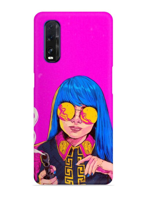 Aesthetic Anime Girl Snap Case for Oppo Find X2 Zapvi