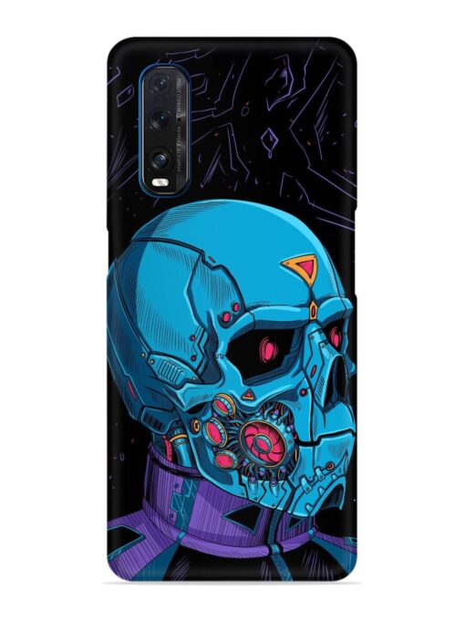 Skull Robo Vector Snap Case for Oppo Find X2 Zapvi