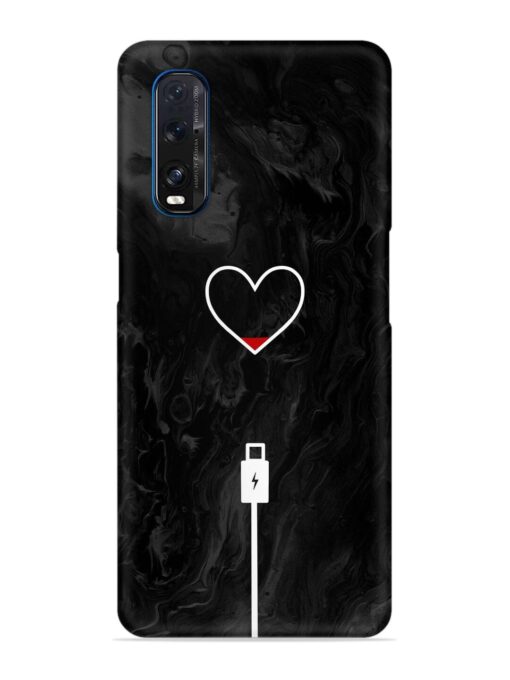 Heart Charging Vector Snap Case for Oppo Find X2 Zapvi