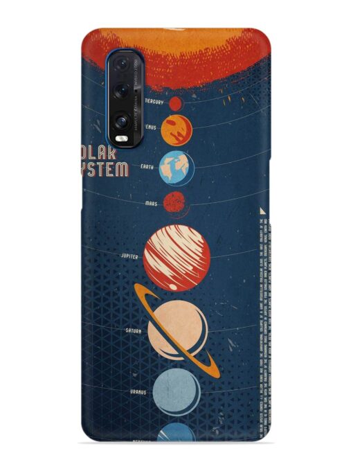 Solar System Vector Snap Case for Oppo Find X2 Zapvi