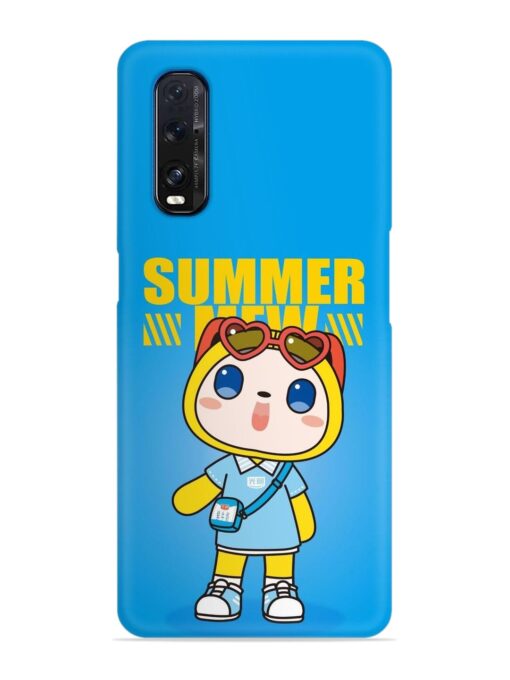 Summer Mew Cartoon Snap Case for Oppo Find X2 Zapvi