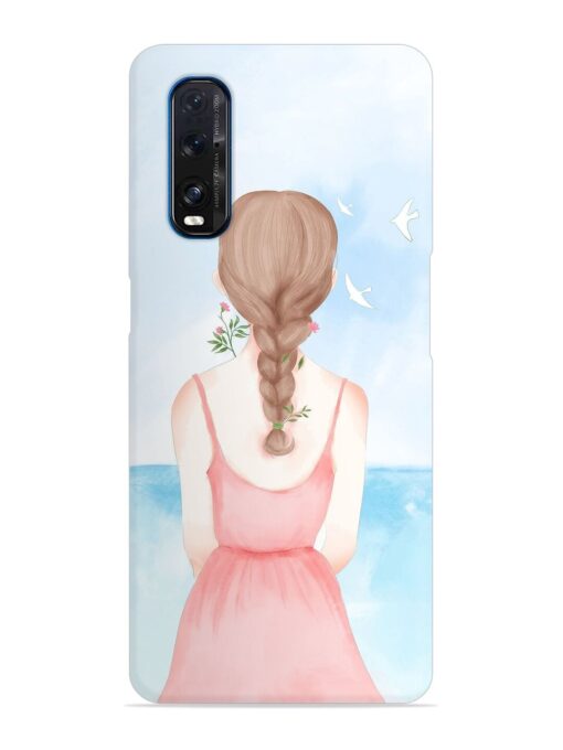 Watercolor Girl Vector Snap Case for Oppo Find X2 Zapvi