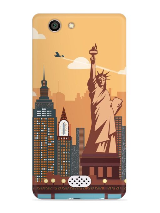 New York Statue Of Liberty Architectural Scenery Snap Case for Oppo Neo 5 Zapvi