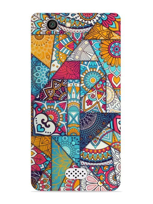 Patchwork Pattern Vintage Snap Case for Oppo Neo 5 Zapvi