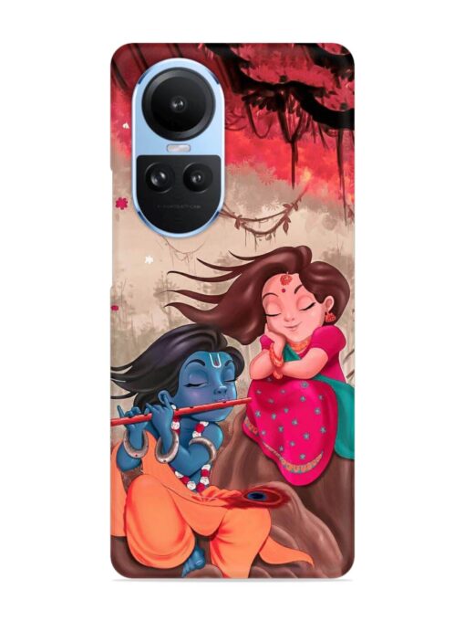 Radhe Krishna Water Art Snap Case for Oppo Reno 10 (5G) Zapvi