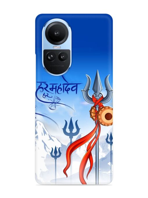 Har Har Mahadev Trishul Snap Case for Oppo Reno 10 (5G) Zapvi