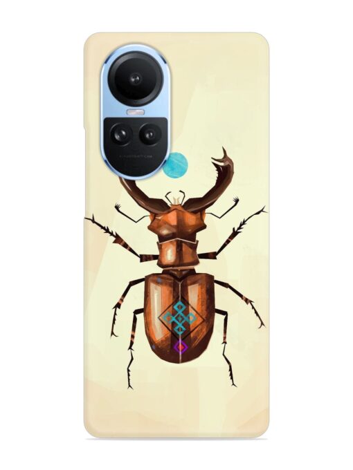 Stag Beetle Vector Snap Case for Oppo Reno 10 (5G) Zapvi