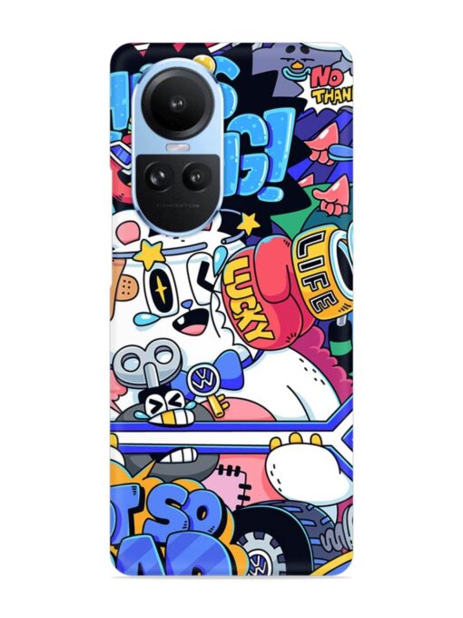 Universal Doodle Snap Case for Oppo Reno 10 (5G) Zapvi