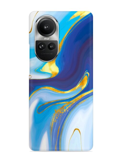 Watercolor Background With Golden Foil Snap Case for Oppo Reno 10 Pro (5G) Zapvi