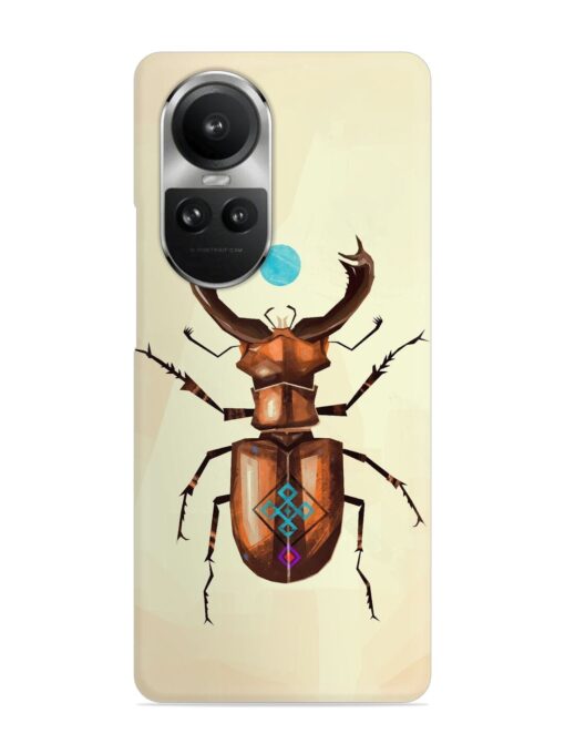 Stag Beetle Vector Snap Case for Oppo Reno 10 Pro (5G) Zapvi