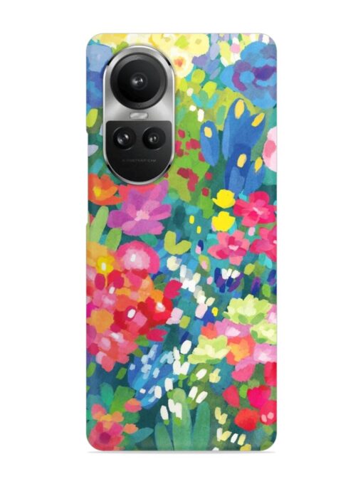 Watercolor Flower Art Snap Case for Oppo Reno 10 Pro (5G) Zapvi