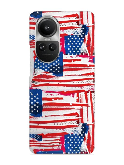 Usa Flag Seamless Snap Case for Oppo Reno 10 Pro (5G) Zapvi