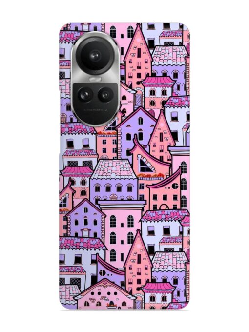 Seamless Pattern Houses Snap Case for Oppo Reno 10 Pro (5G) Zapvi