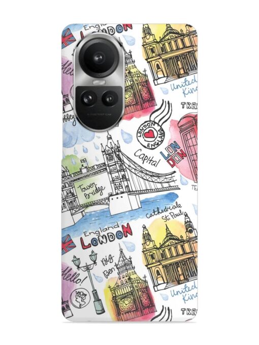 Vector London Landmark Snap Case for Oppo Reno 10 Pro (5G) Zapvi