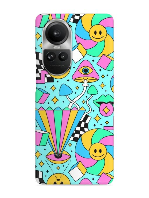 Trippy Rainbow 60S Snap Case for Oppo Reno 10 Pro (5G) Zapvi