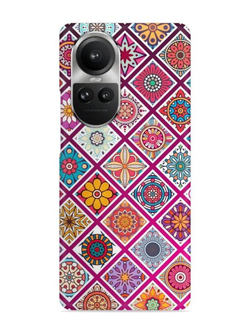 Seamless Tile Pattern Snap Case for Oppo Reno 10 Pro (5G) Zapvi