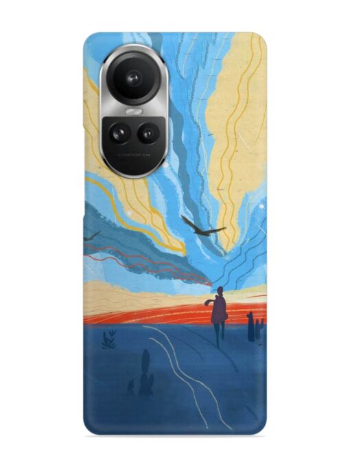 Minimal Abstract Landscape Snap Case for Oppo Reno 10 Pro (5G) Zapvi