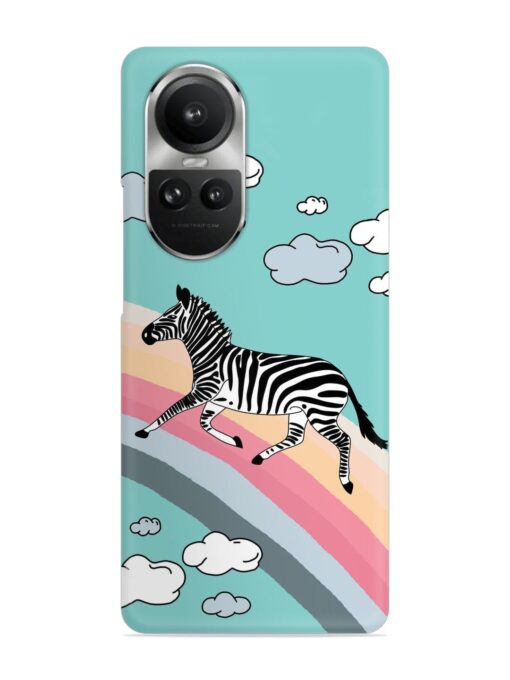 Running Zebra Snap Case for Oppo Reno 10 Pro (5G) Zapvi